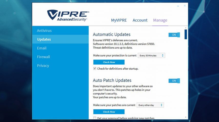 VIPRE Advanced Security Screenshots